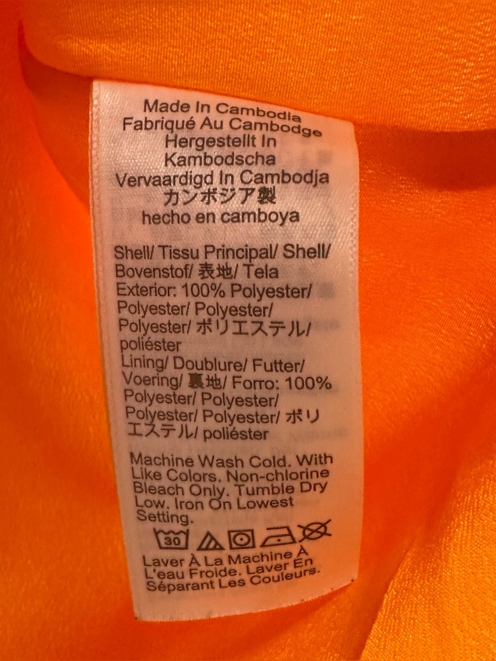 J. Crew Vibrant Orange Blouse White Floral Design Chiffon Top Shirt Women’s S - Picture 8 of 8